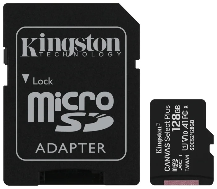Карта памяти Kingston Canvas Select Plus microSDXC 128Gb (SDCS2/128GB)