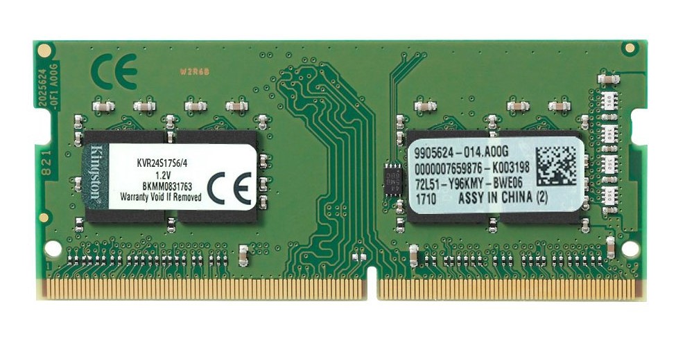 Оперативная память Kingston ValueRam 4GB DDR4 SODIMM PC4-19200 KVR24S17S6/4