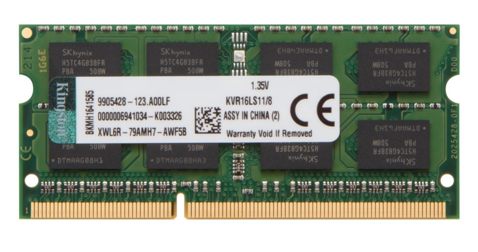 Оперативная память Kingston ValueRAM 8GB DDR3 SO-DIMM PC3-12800 (KVR16LS11/8)