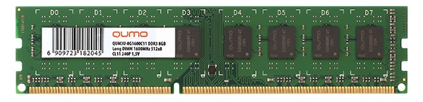 Оперативная память QUMO 4GB DDR3 QUM3U-4G1600С11L