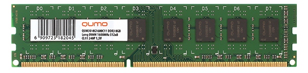 Оперативная память QUMO 8GB DDR3 QUM3U-8G1600С11L