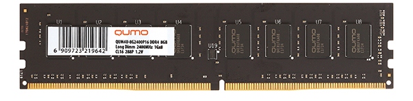 Оперативная память QUMO 8GB DDR4 QUM4U-8G2400P16