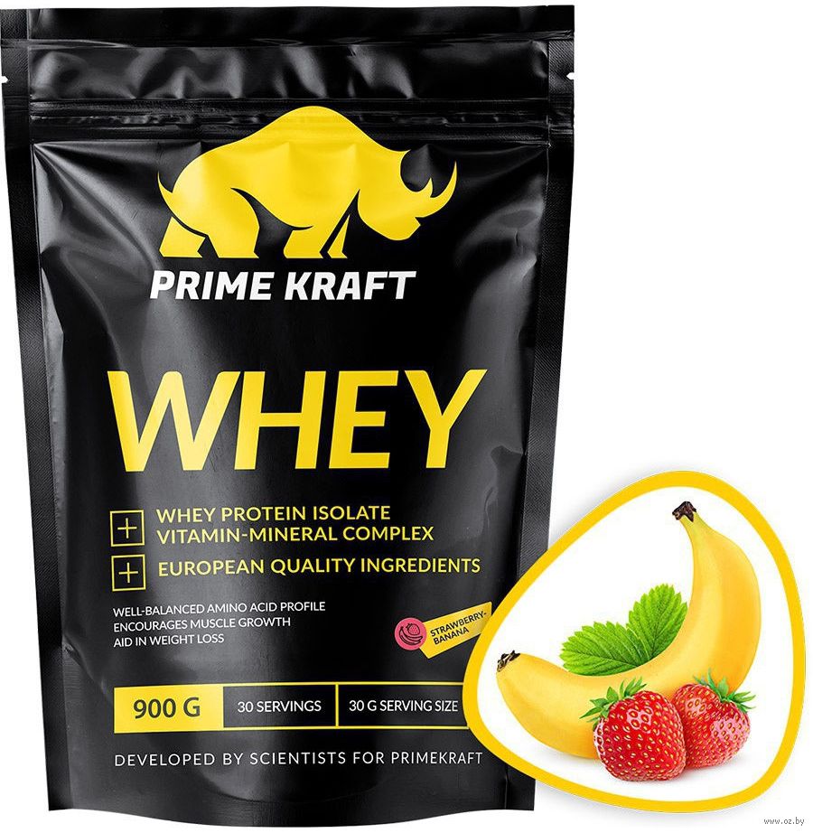 Протеин Prime Kraft 900 грамм клубника-банан