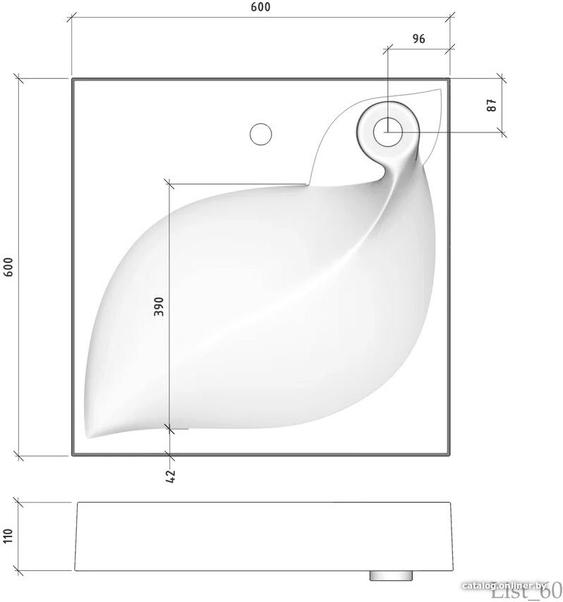 Умывальник Madera List 60