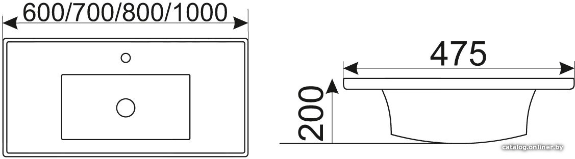 Умывальник CeramaLux NYJ840-70