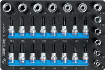 Набор головок слесарных King Tony 9-7128PRV