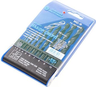 Набор сверл Томский инструмент НС-9 Р6М5