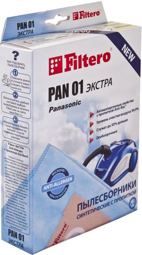 Комплект одноразовых мешков Filtero PAN 01 Standard