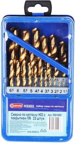 Набор сверл ДИОЛД Н 2505 90014009