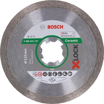 Отрезной диск алмазныйBosch X-LOCK Standard Ceramic 2608615137