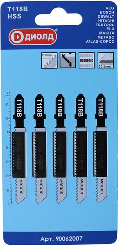 Набор пильных полотен ДИОЛД Т118B 90062007