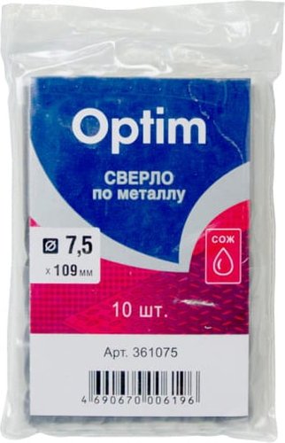 Набор сверл Optim 361075