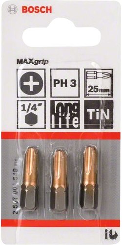Набор бит Bosch 2607001548 3 предмета