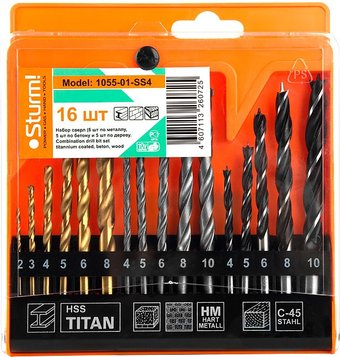 Набор сверл Sturm 1055-01-SS4