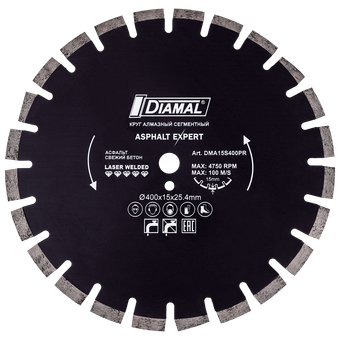 Отрезной диск алмазныйDiamal DMA15S400PR