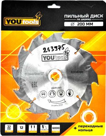 Пильный диск Yourtools Z12 200/32мм