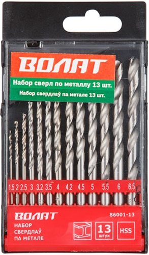 Набор сверл Волат 86001-13