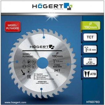 Пильный диск Hoegert Technik HT6D783