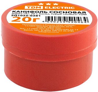 Канифоль для пайки TDM Electric Сосновая Алмаз SQ1025-0383
