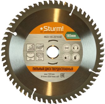 Пильный диск Sturm 9023-185-20/16-60