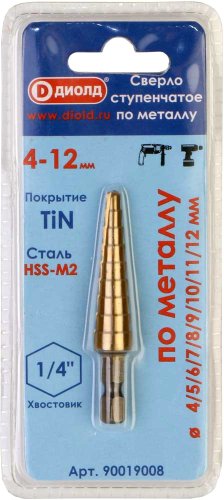 Сверло ДИОЛД 4-12 мм 90019008