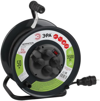 Удлинитель на катушке ЭРА RMx-4es-3x1.5-50m-IP44 Б0046804