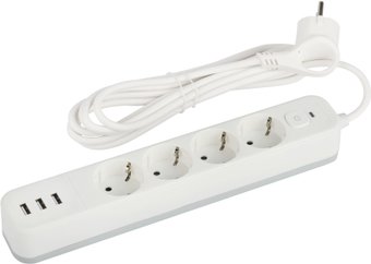 Сетевой фильтр ЭРА USF-4es-3m-3xUSBA-W Б0059569