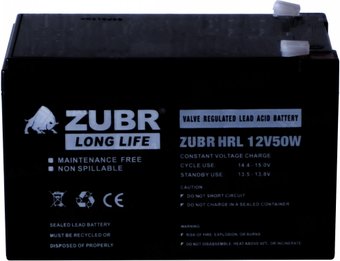 Аккумулятор для ИБП Zubr HRL 12V50W
