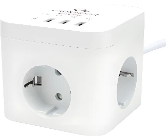 Сетевой фильтр Cablexpert CUBE-3-CU3-W-1.5