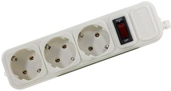 Сетевой фильтр ExeGate 3 розетки, 1.8 м, белый