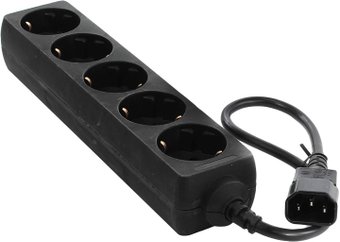 Удлинитель ExeGate 5 розеток, 0.5 м, черный