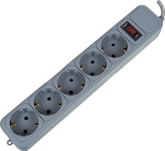 Сетевой фильтр PC Pet 5 розеток, серый, 1.8 м
