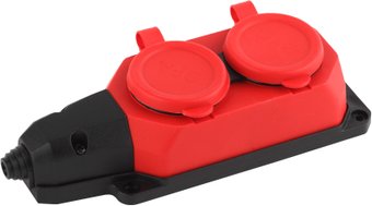 Колодка удлинителя ЭРА K-2e-RED-IP44