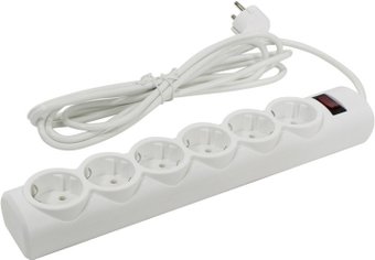 Сетевой фильтр Defender 6 розеток, 3 м, белый