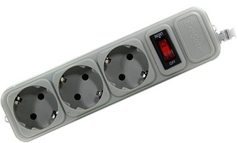 Сетевой фильтр ExeGate 3 розетки, 5 м, серый