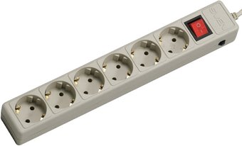 Сетевой фильтр SVEN Optima 6 розеток, серый, 1.8 м