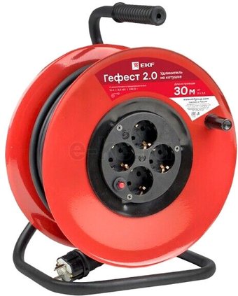 Удлинитель на катушке EKF PROxima Гефест 2.0 UKG02-16-R325-4-30