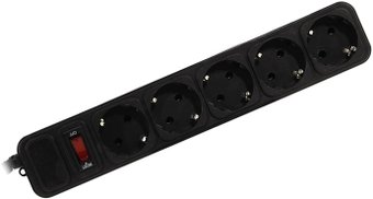 Сетевой фильтр ExeGate 5 розеток, 1.8 м, черный