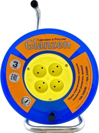 Удлинитель на катушке Glanzen EB-20-014