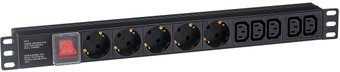 Блок розеток ExeGate ServerPro PDU-19H008 Al-5C135S-C14-SW