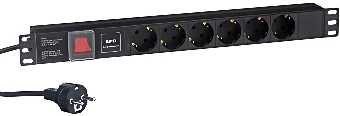 Блок розеток ExeGate ServerPro PDU-19H608 Al-6S-EU2CU-SW-SPD1