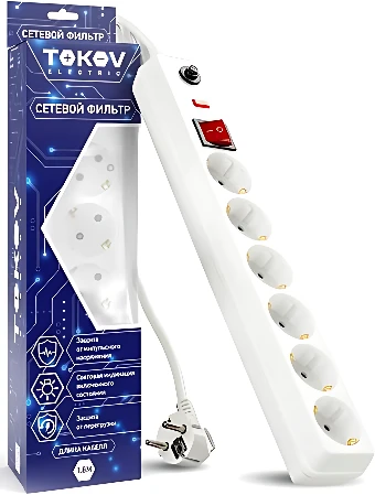 Сетевой фильтр Tokov Electric TKE-C01-SF6-1.8-ZV