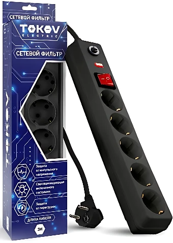 Сетевой фильтр Tokov Electric TKE-C05-SF5-3-ZV