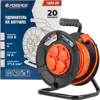 Удлинитель на катушке FORSAGE F-1604-20