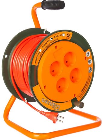 Удлинитель на катушке Glanzen EB-30-004