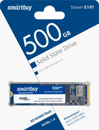 SSD SmartBuy Stream E19T 500GB SBSSD-500GT-PH19T-M2P4