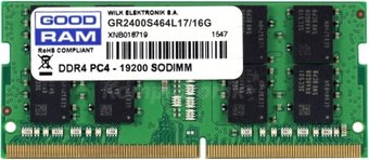 Оперативная память GOODRAM 16GB DDR4 SODIMM PC4-19200 GR2400S464L17/16G