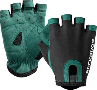 Перчатки RockBros 200018 L (черный/зеленый)