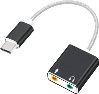 USB аудиоадаптер USBTOP USB3.1 Type-C Hi-Fi 3D 2.1/7.1 (черный)