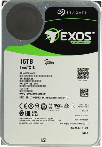 Жесткий диск Seagate Exos X18 16TB ST16000NM000J